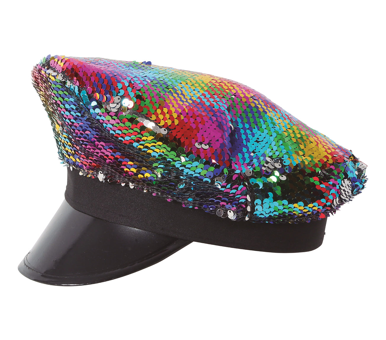 MULTICOLOR SEQUIN POLICE HAT