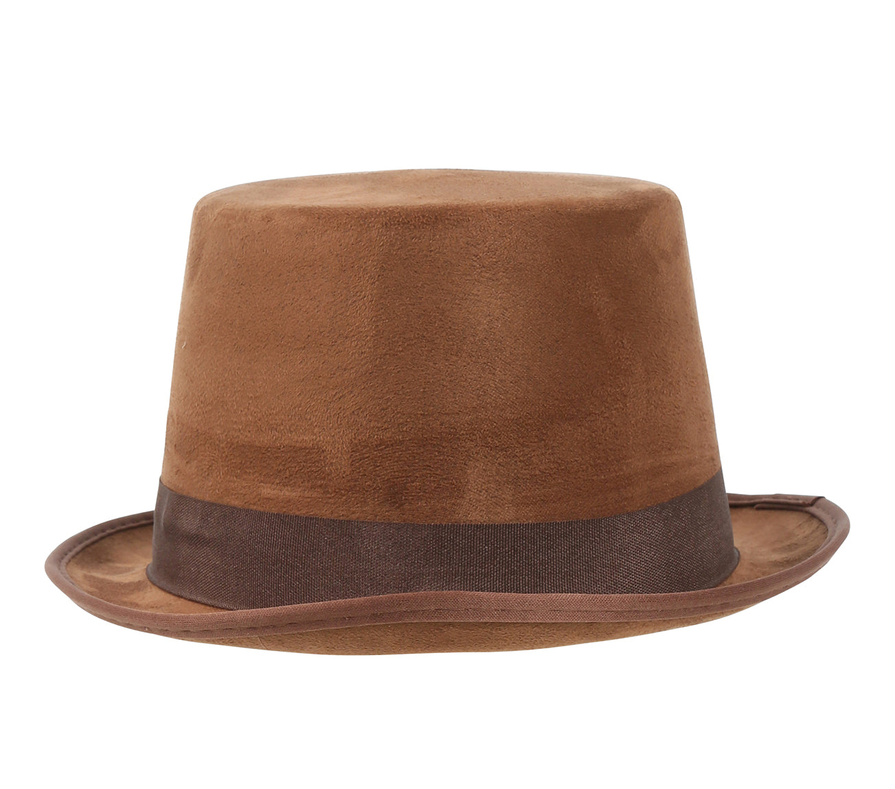 BROWN FELT HAT WITH ELASTIC