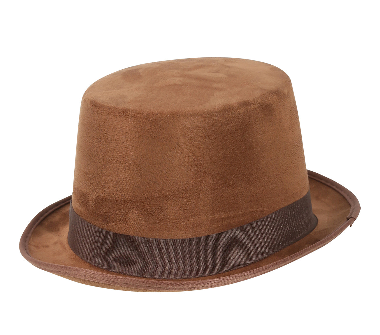 BROWN FELT HAT WITH ELASTIC