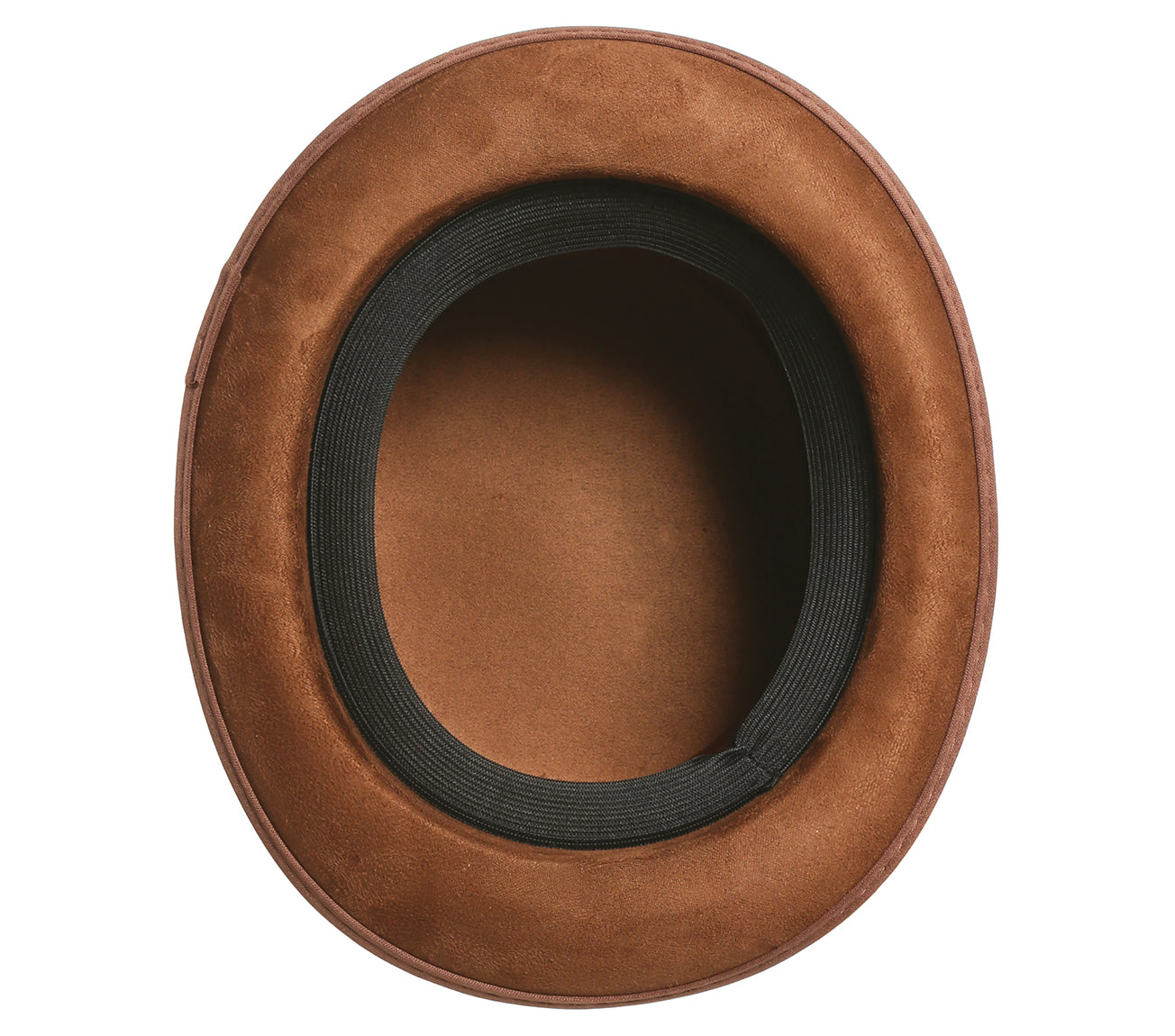 BROWN FELT HAT WITH ELASTIC