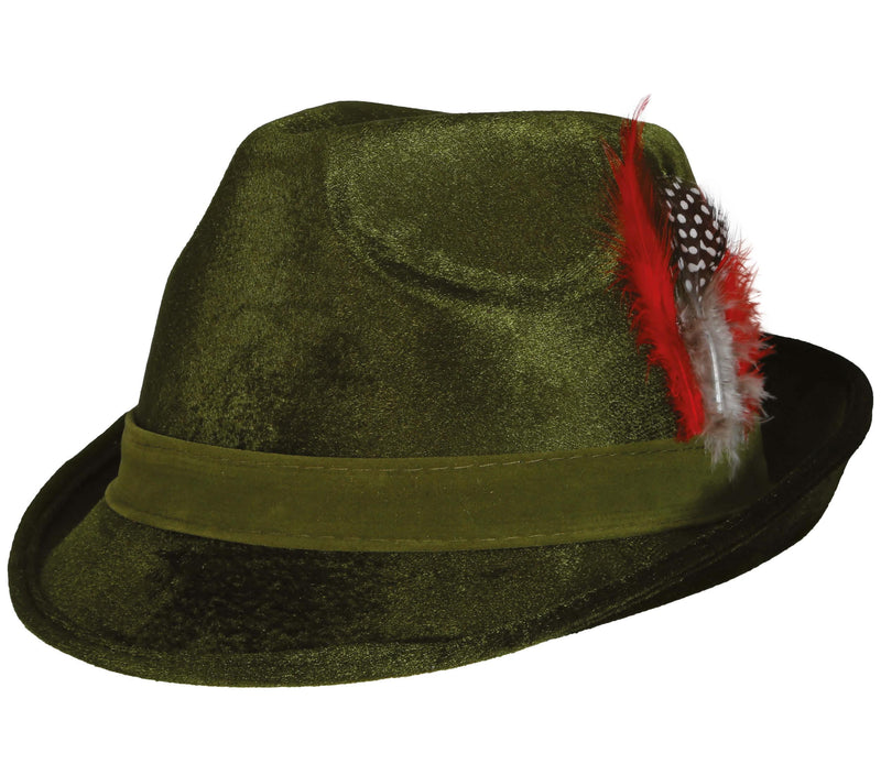 TIDAL HAT WITH FEATHER, VELVET