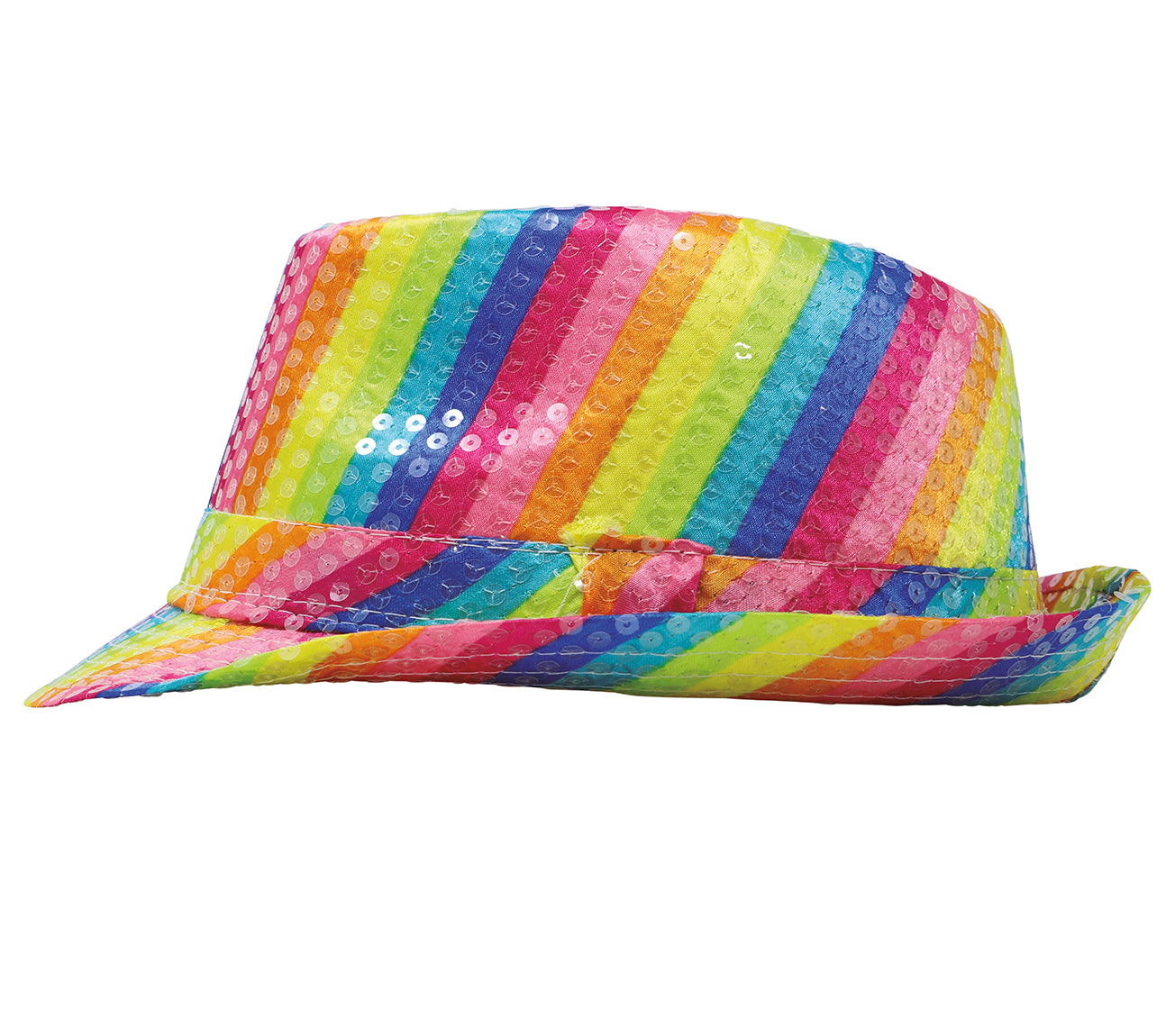 MULTICOLOR SEQUIN GANGSTER HAT