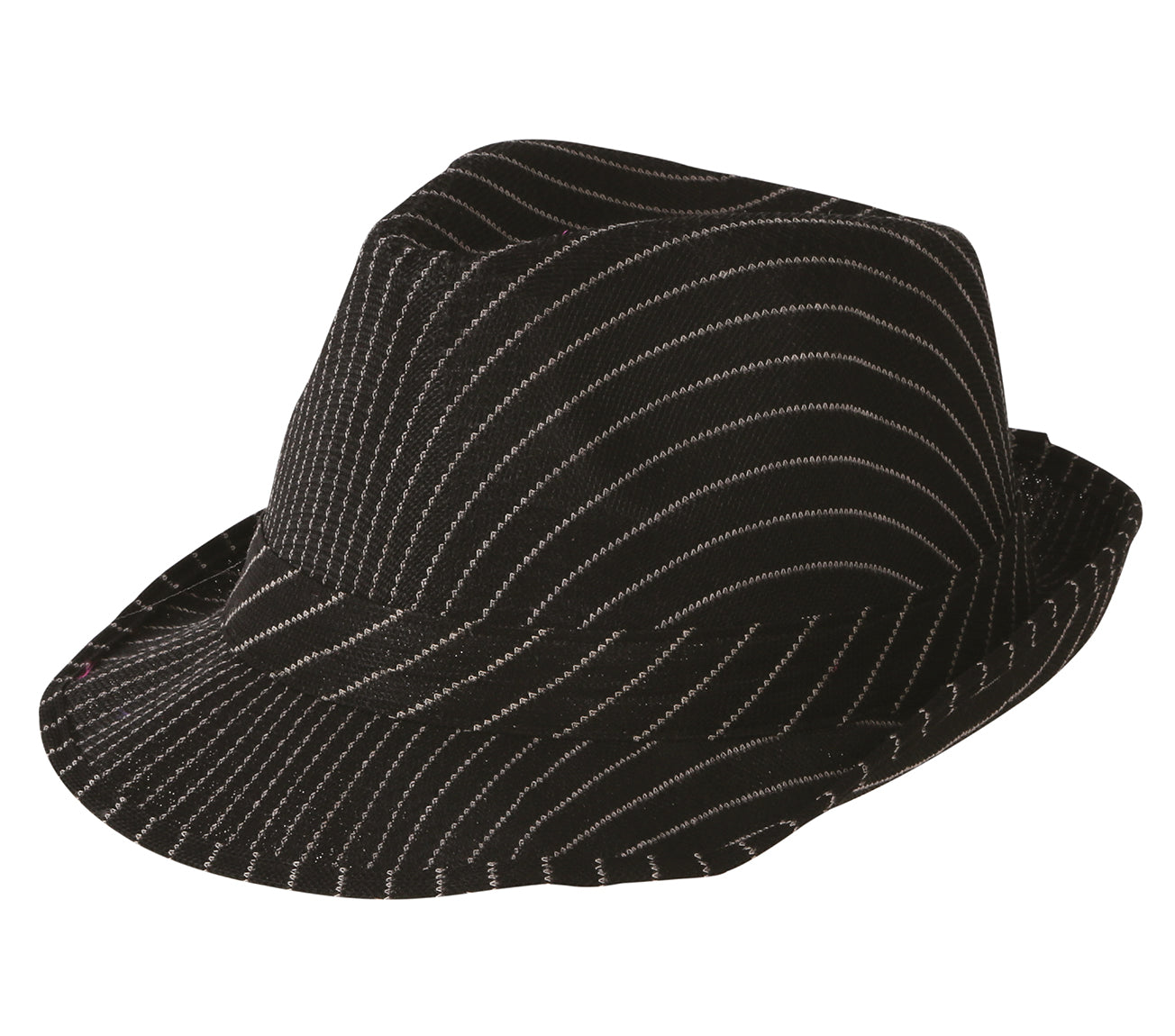 BLACK STRIPED GANGSTER HAT