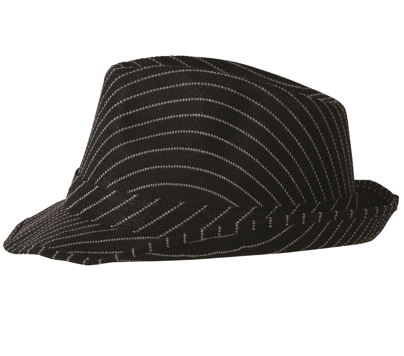 BLACK STRIPED GANGSTER HAT