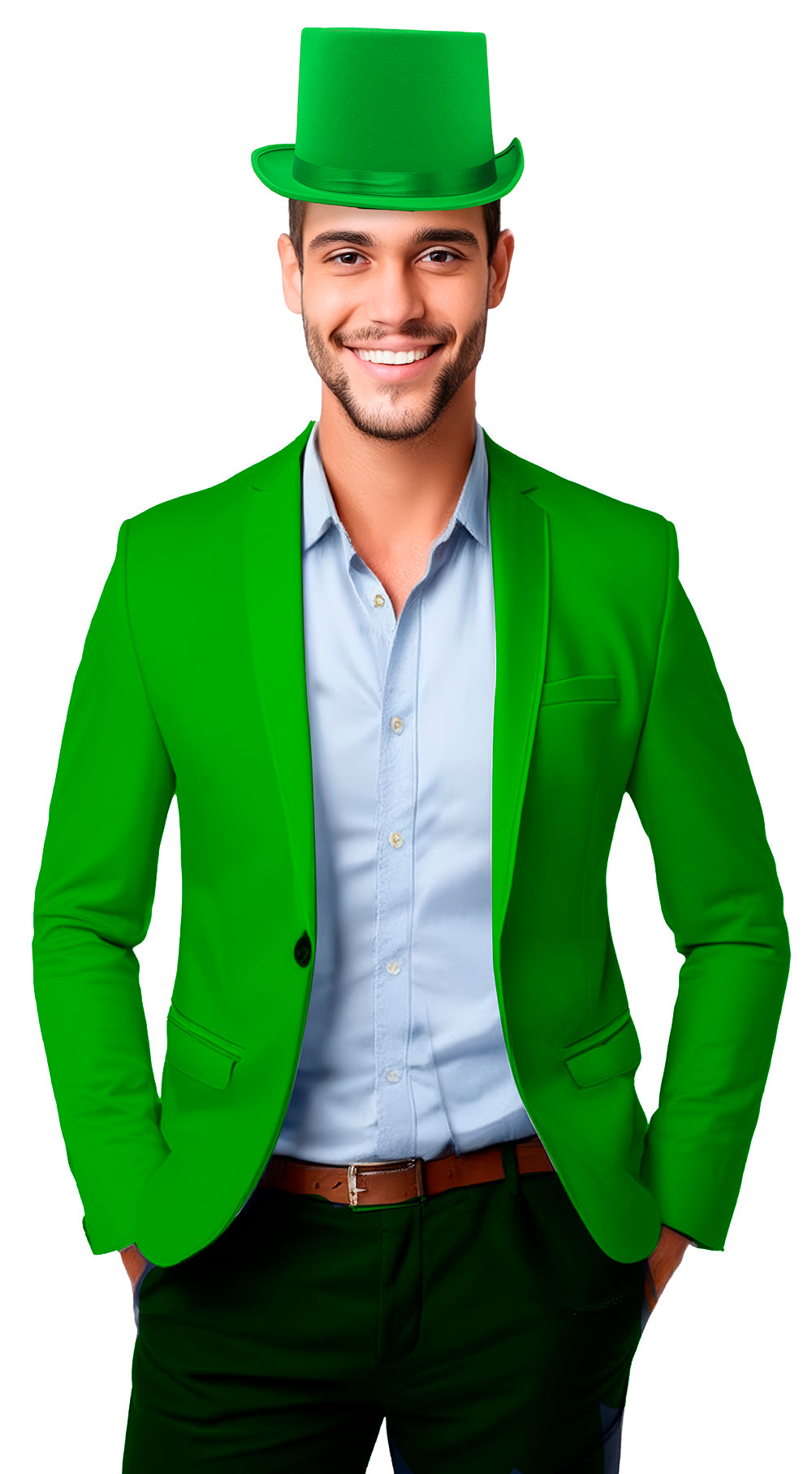HIGH QUALITY GREEN SATIN HAT