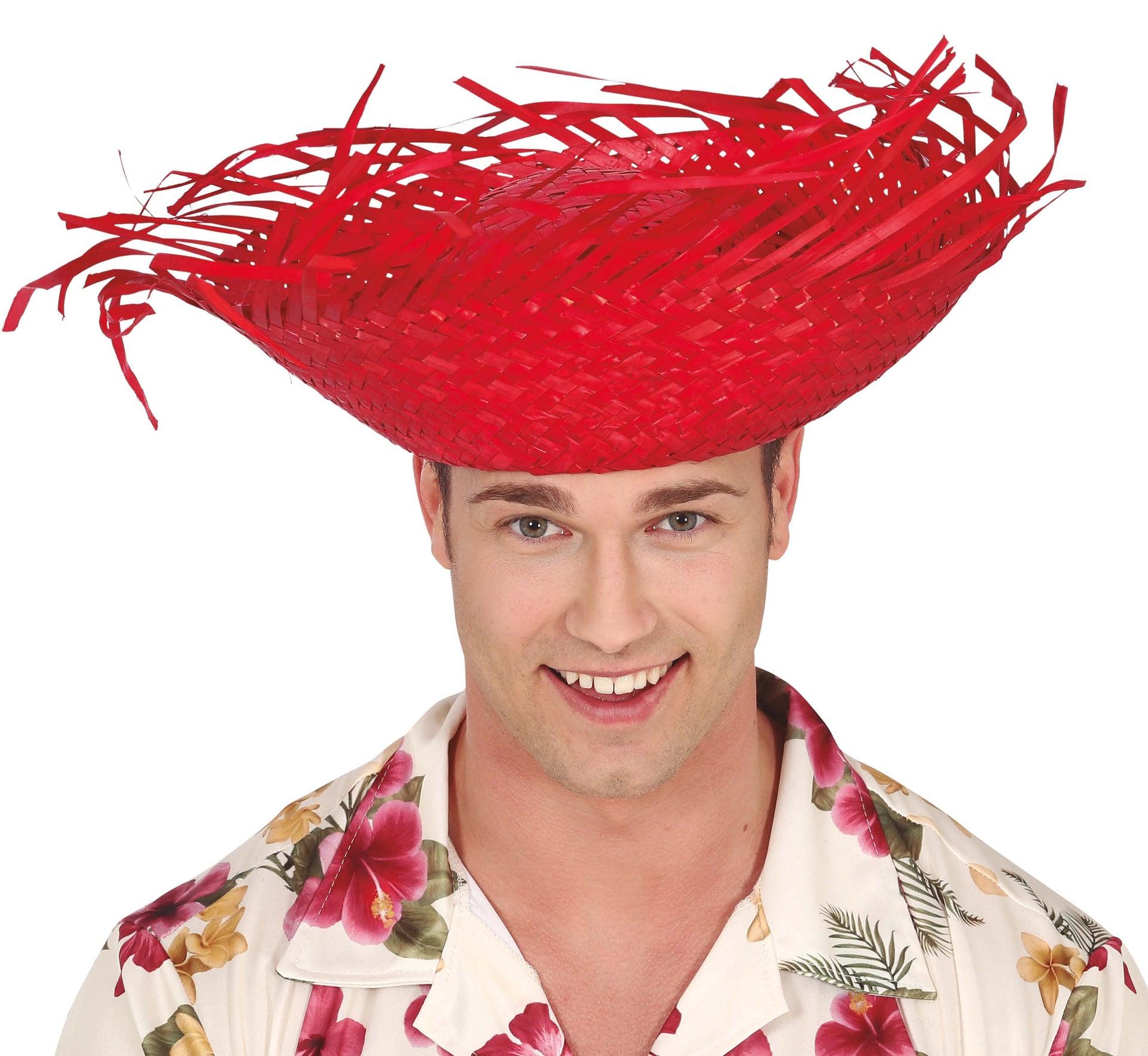HAT SCARECROW RED STRAW