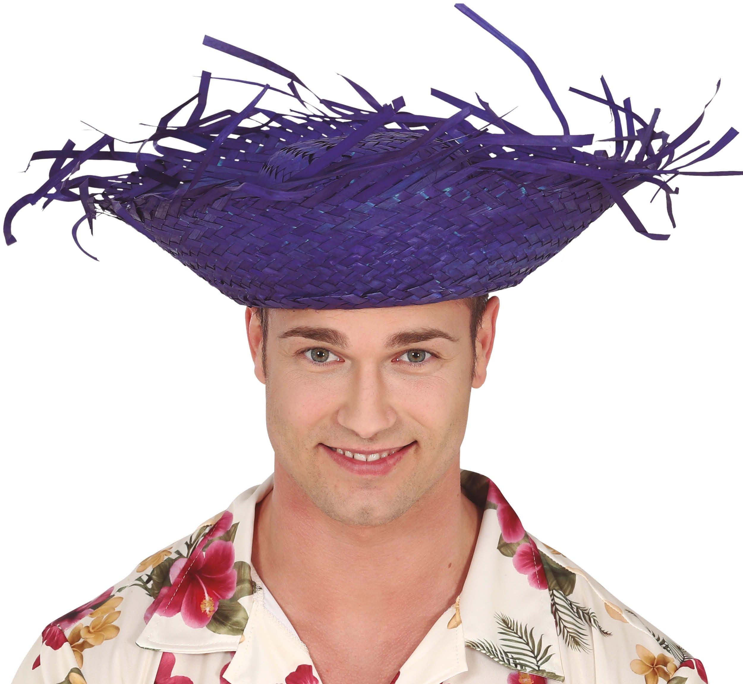 HAT SCARECROW BLUE STRAW
