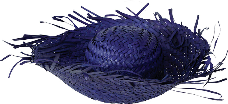 HAT SCARECROW BLUE STRAW