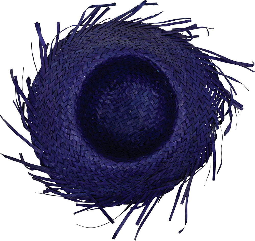 HAT SCARECROW BLUE STRAW