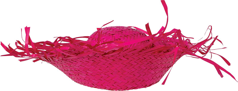 HAT SCARECROW PINK STRAW
