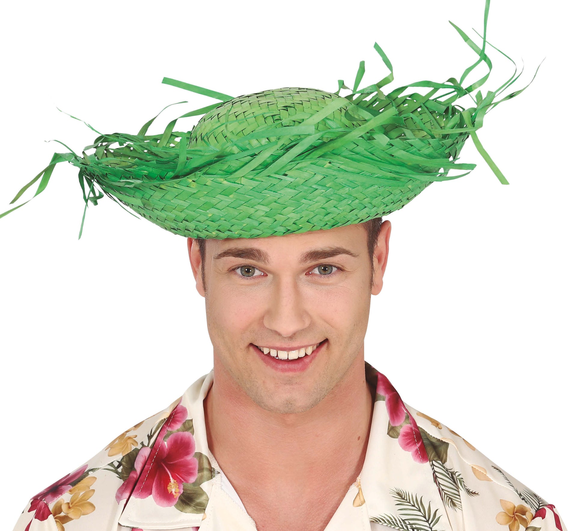 HAT SCARECROW GREEN STRAW