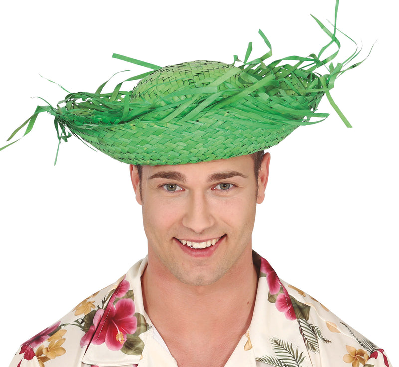 HAT SCARECROW GREEN STRAW