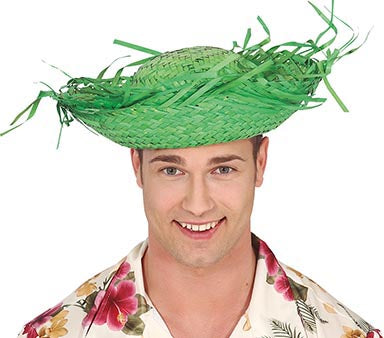 HAT SCARECROW GREEN STRAW