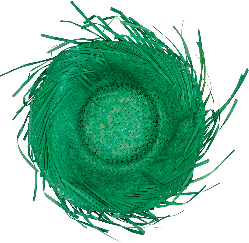 HAT SCARECROW GREEN STRAW