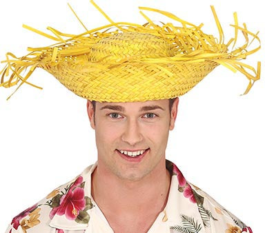 HAT SCARECROW YELLOW STRAW