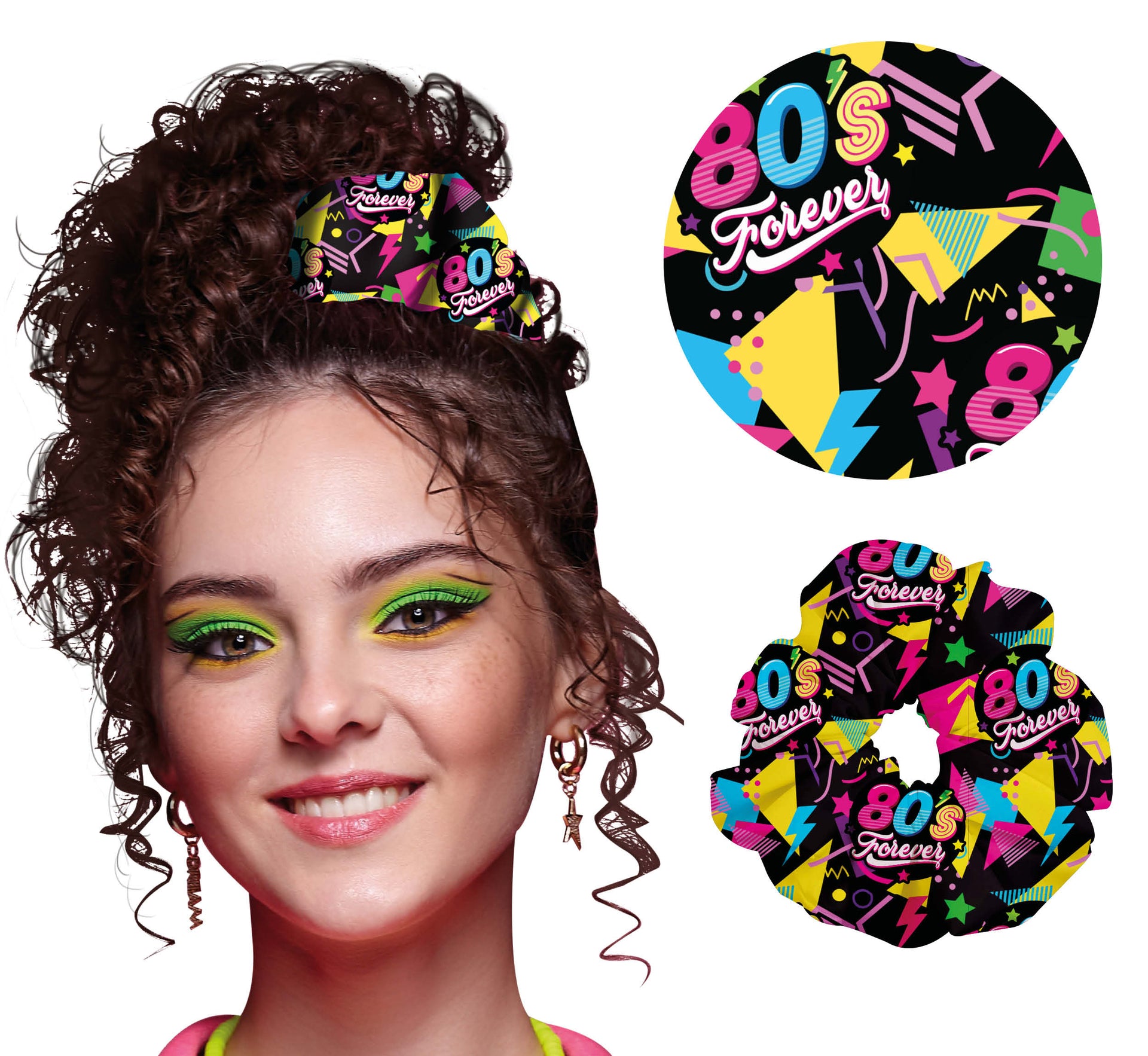 80S SCRUNCHIE HAIR BAND