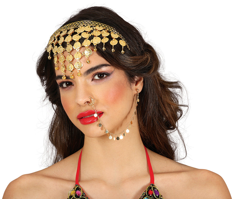 GOLD COIN HEADBAND, METAL