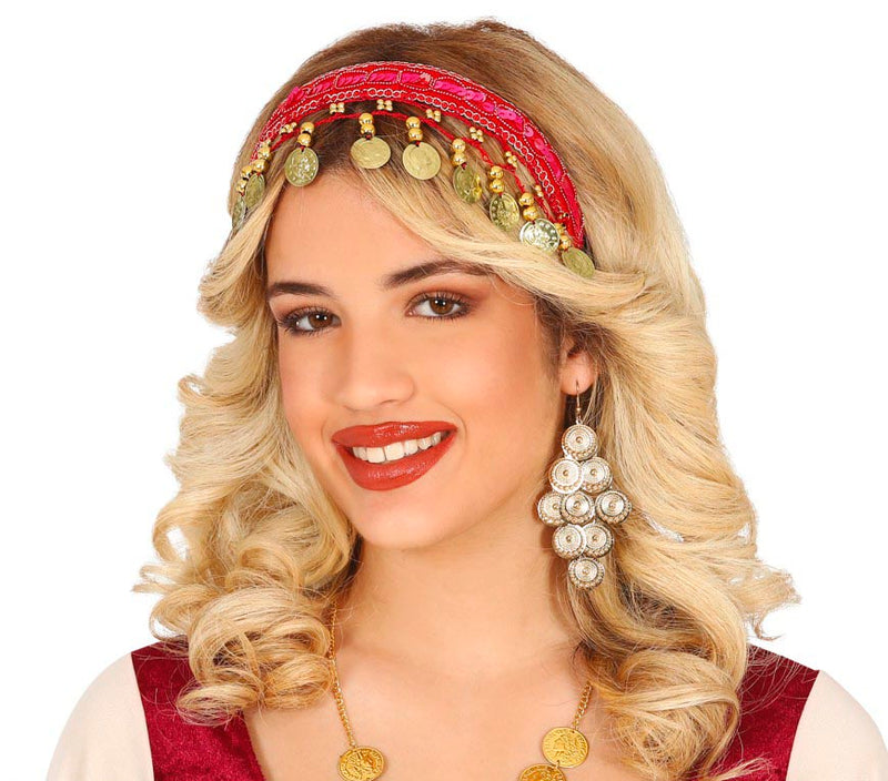 COINS HEADBAND, RED