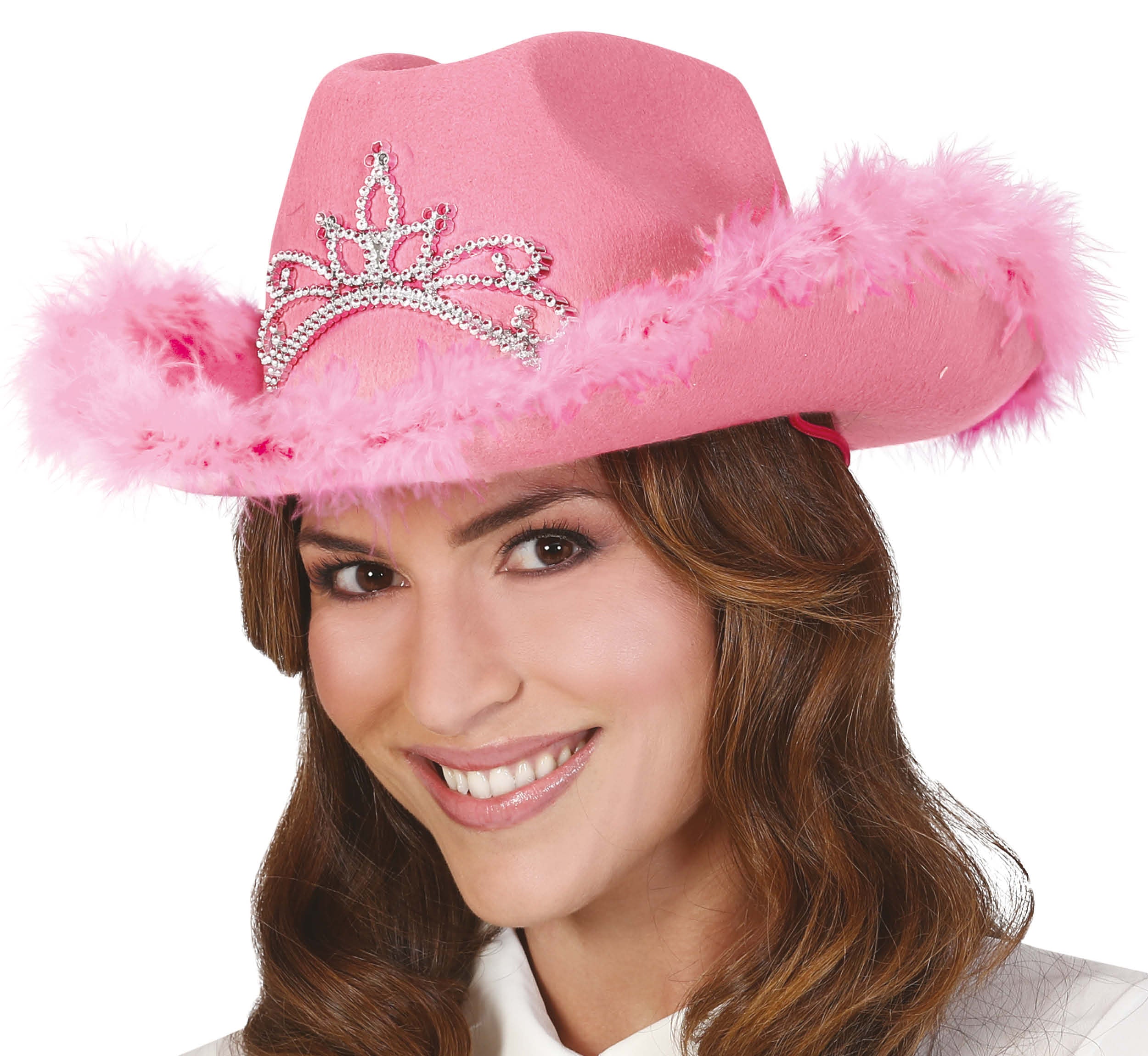 PINK COWBOY HAT WITH HEADBAND