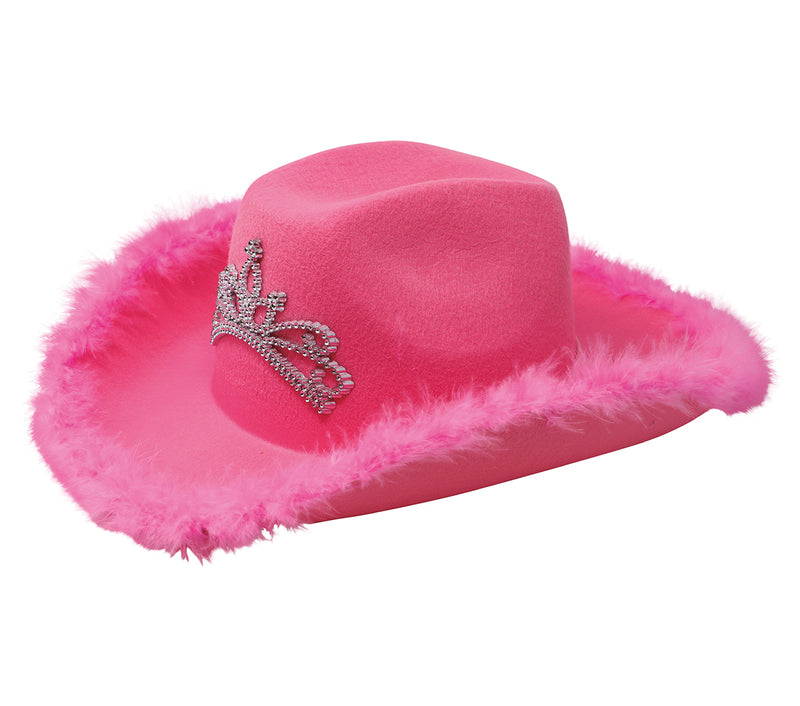 PINK COWBOY HAT WITH HEADBAND