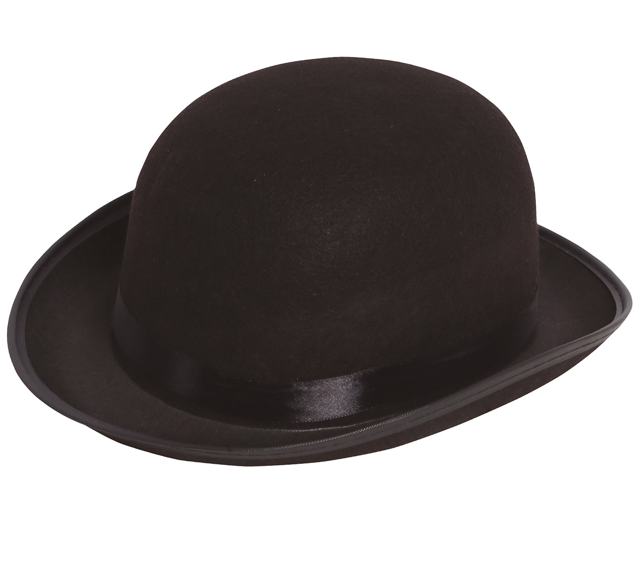 BLACK FELT BOWLER HAT