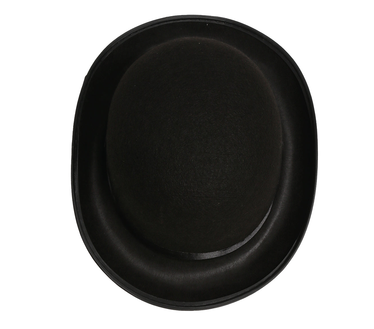 BLACK FELT BOWLER HAT