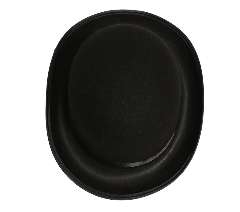 BLACK FELT BOWLER HAT