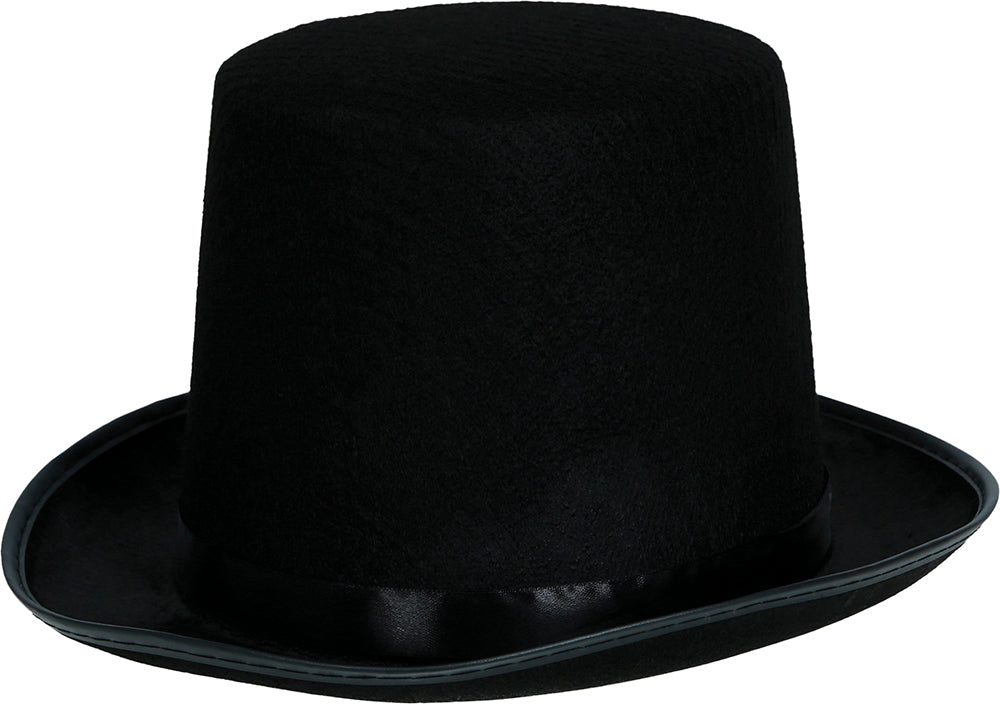 BLACK FELT TOP HAT