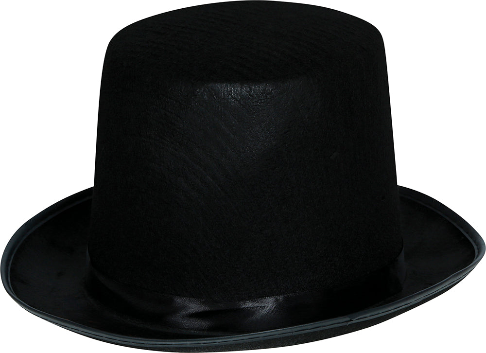 BLACK FELT TOP HAT