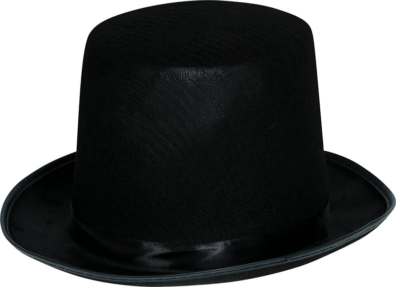 BLACK FELT TOP HAT