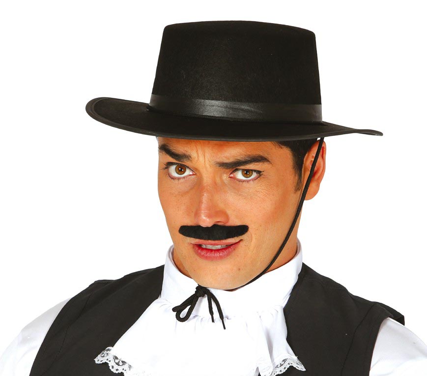 BLACK FELT FLAMENCO HAT