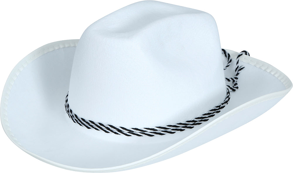 WHITE FELT COWBOY HAT