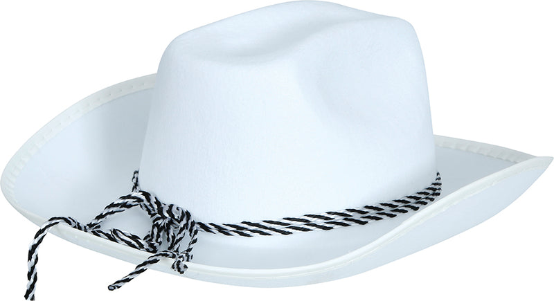 WHITE FELT COWBOY HAT