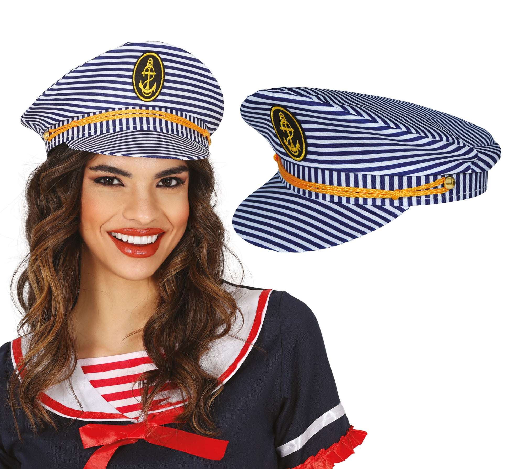 STRIPED CAPTAIN HAT, ADULTS