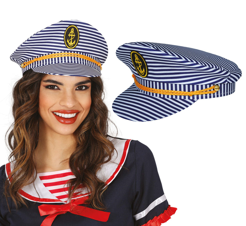 STRIPED CAPTAIN HAT, ADULTS