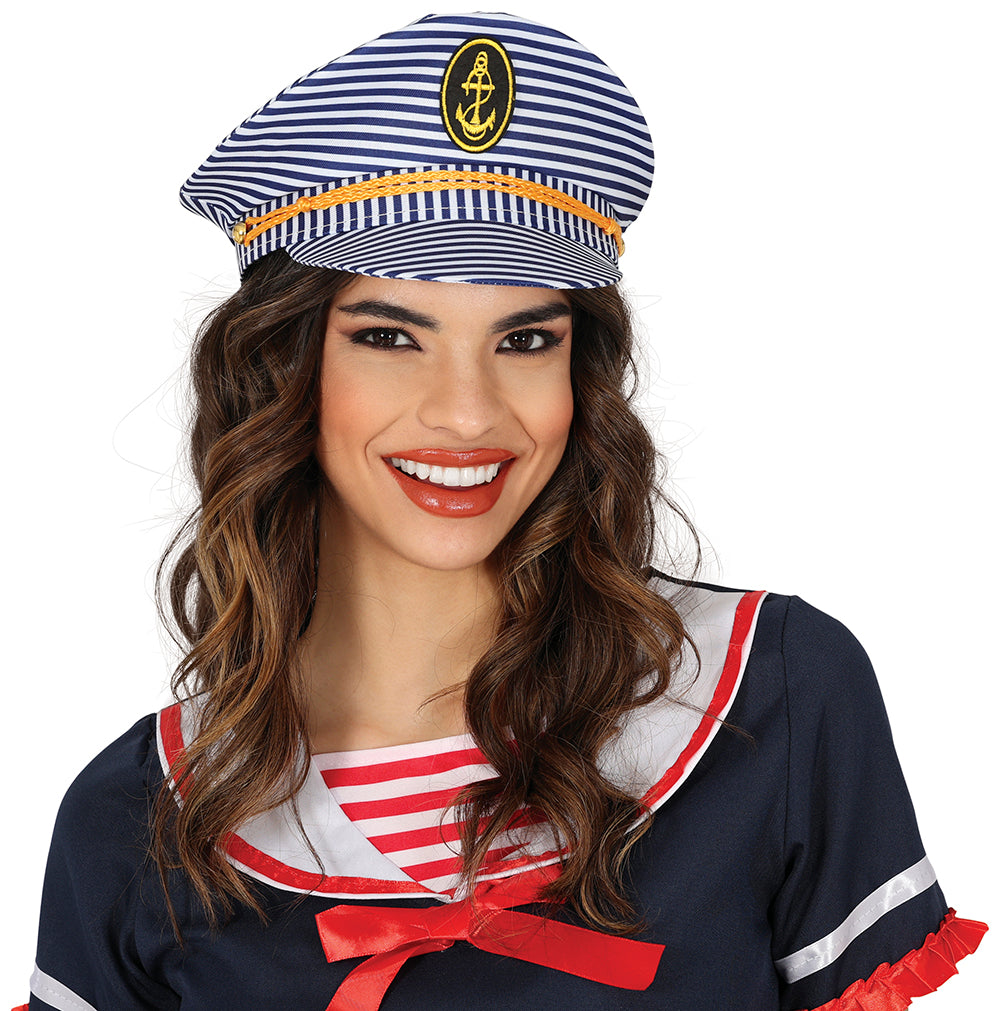 STRIPED CAPTAIN HAT, ADULTS
