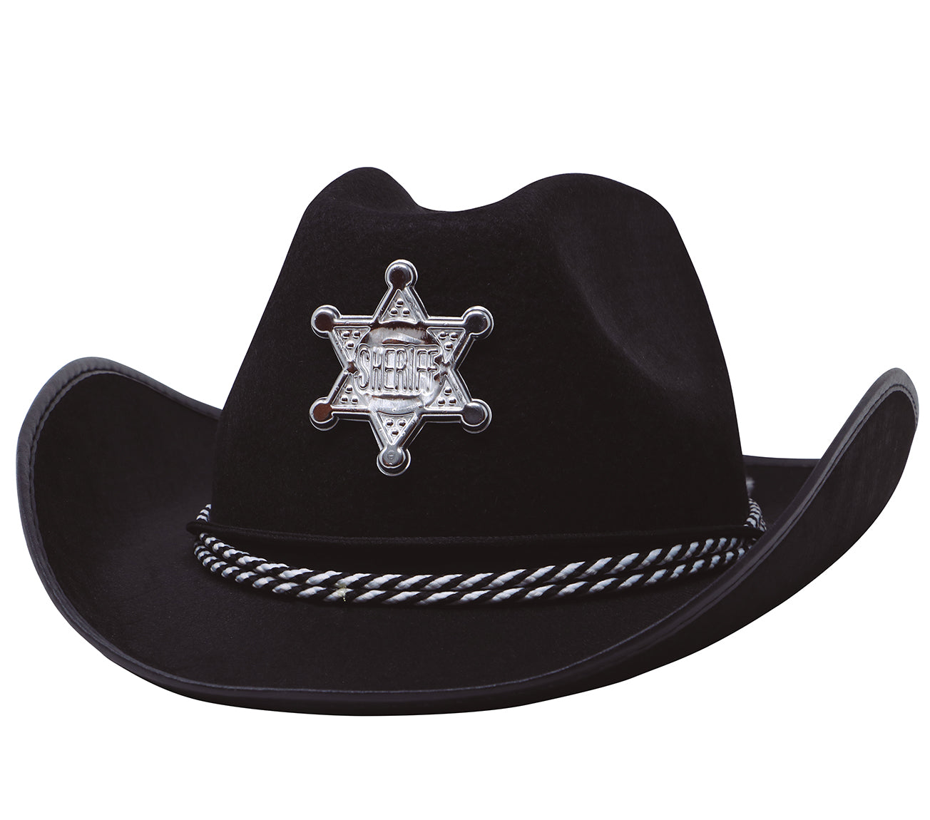 BLACK FELT SHERIFF HAT