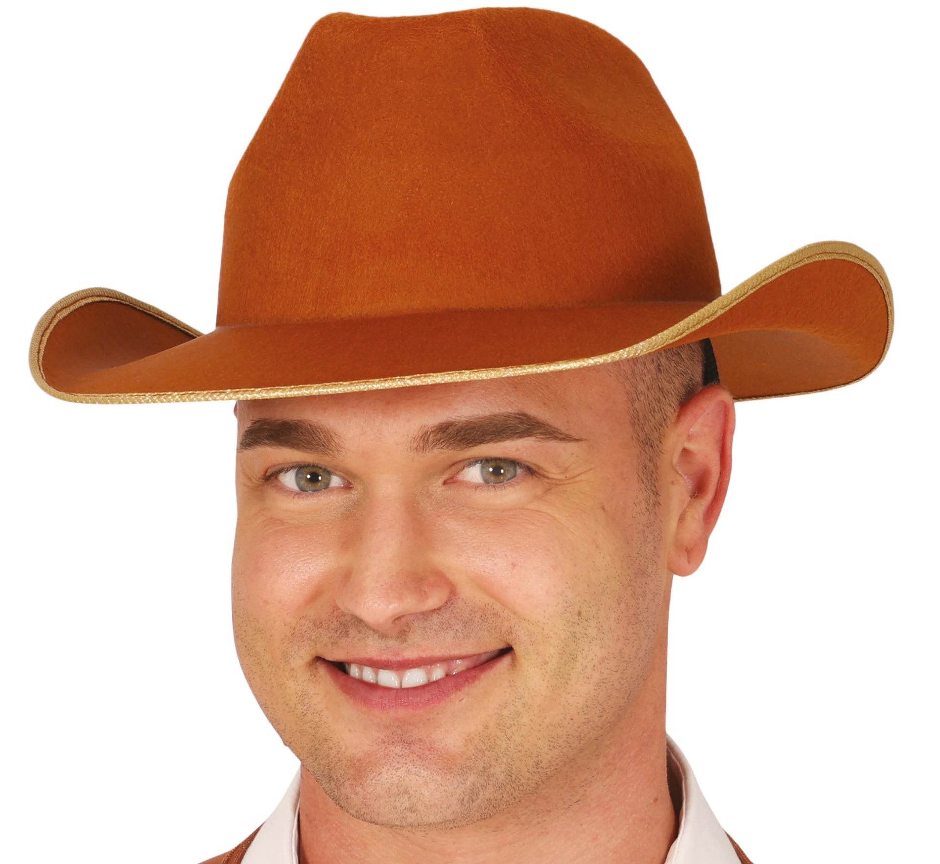 BROWN FELT COWBOY HAT