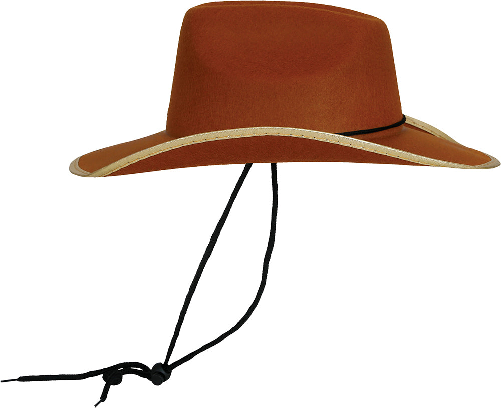 BROWN FELT COWBOY HAT