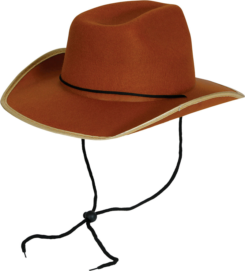 BROWN FELT COWBOY HAT