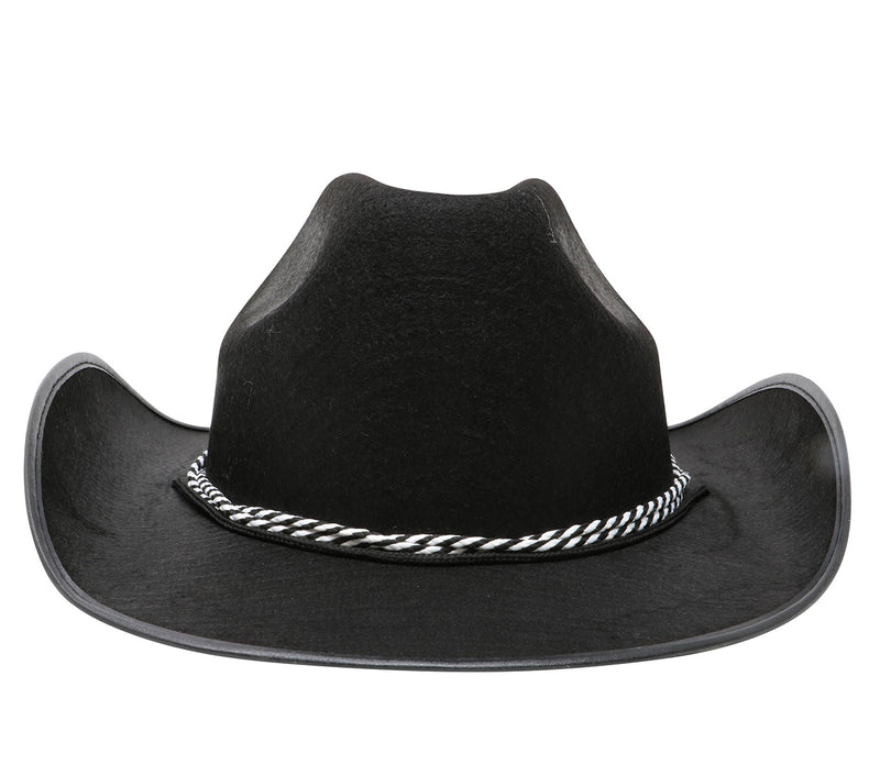 BLACK FELT COWBOY HAT
