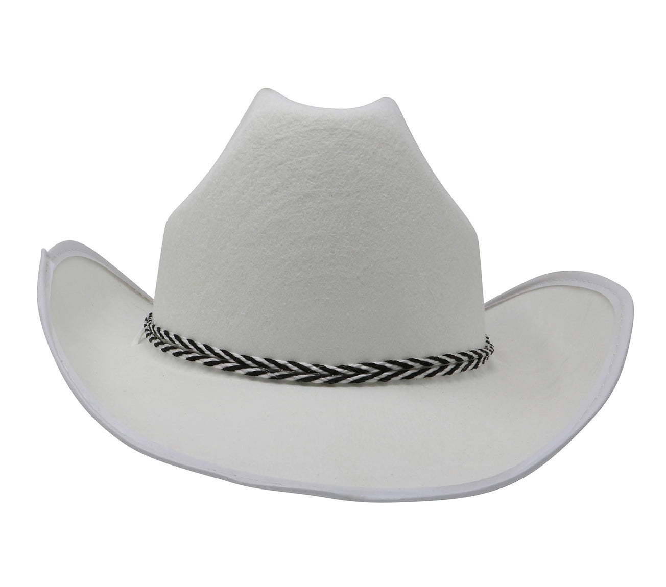 WHITE FELT DALLAS HAT