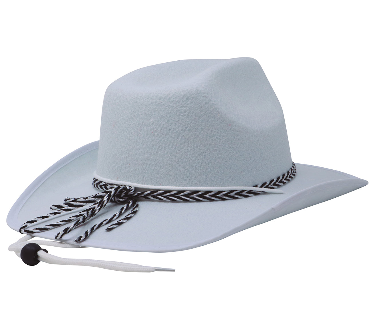 WHITE FELT DALLAS HAT
