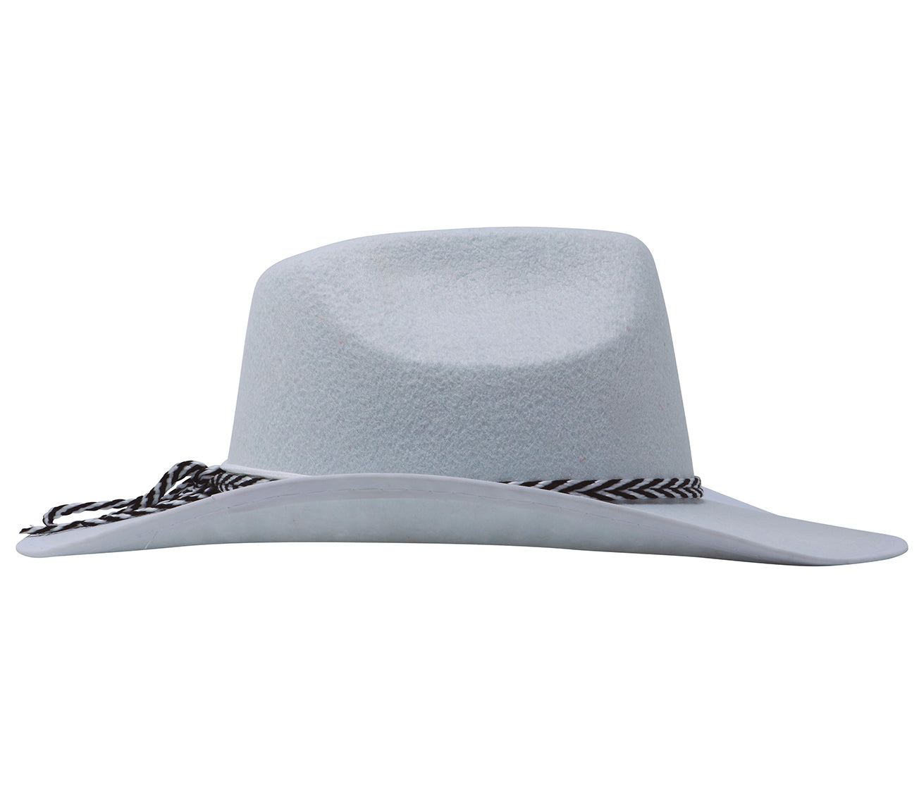 WHITE FELT DALLAS HAT
