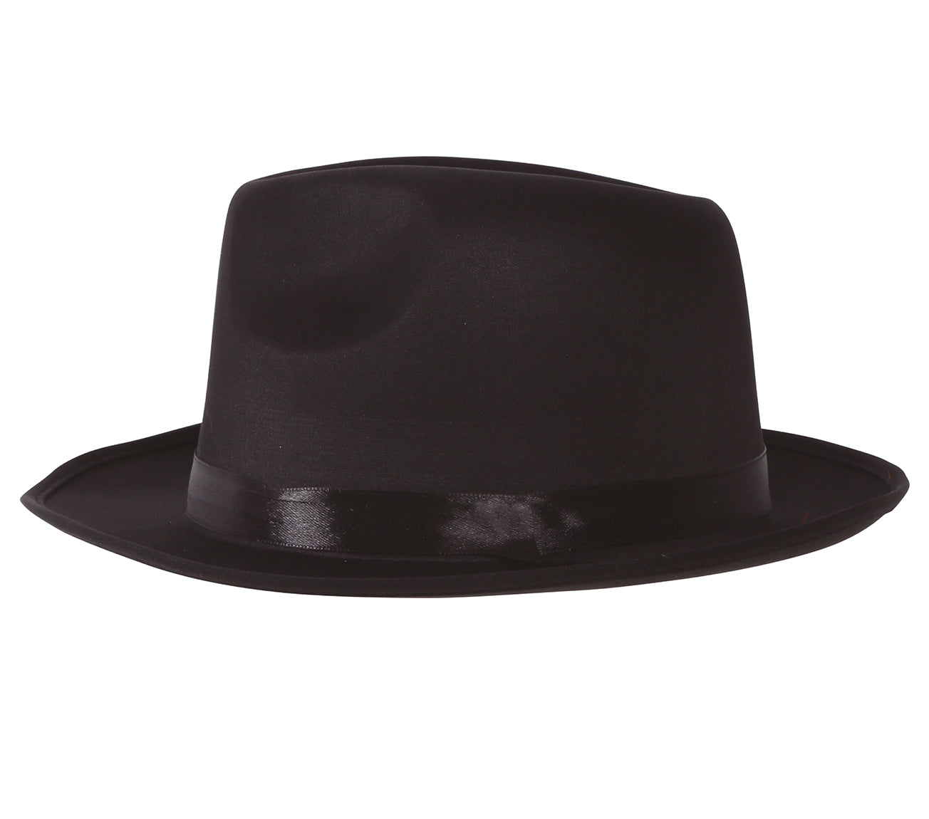 BLACK FABRIC GANGSTER HAT