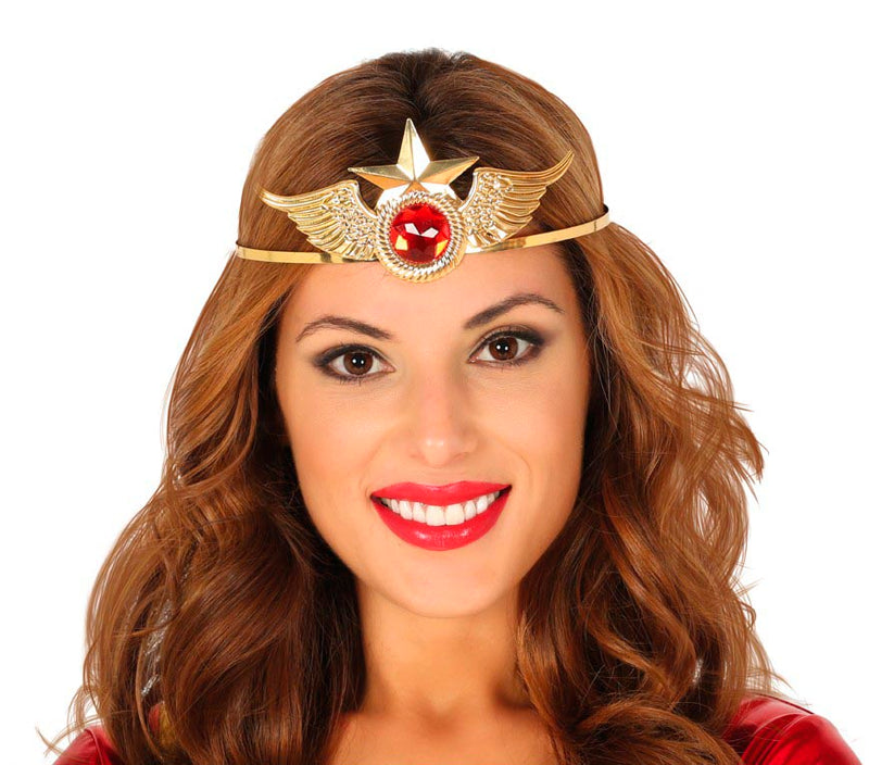 TIARA METAL.GOLD SUPERHEROINE