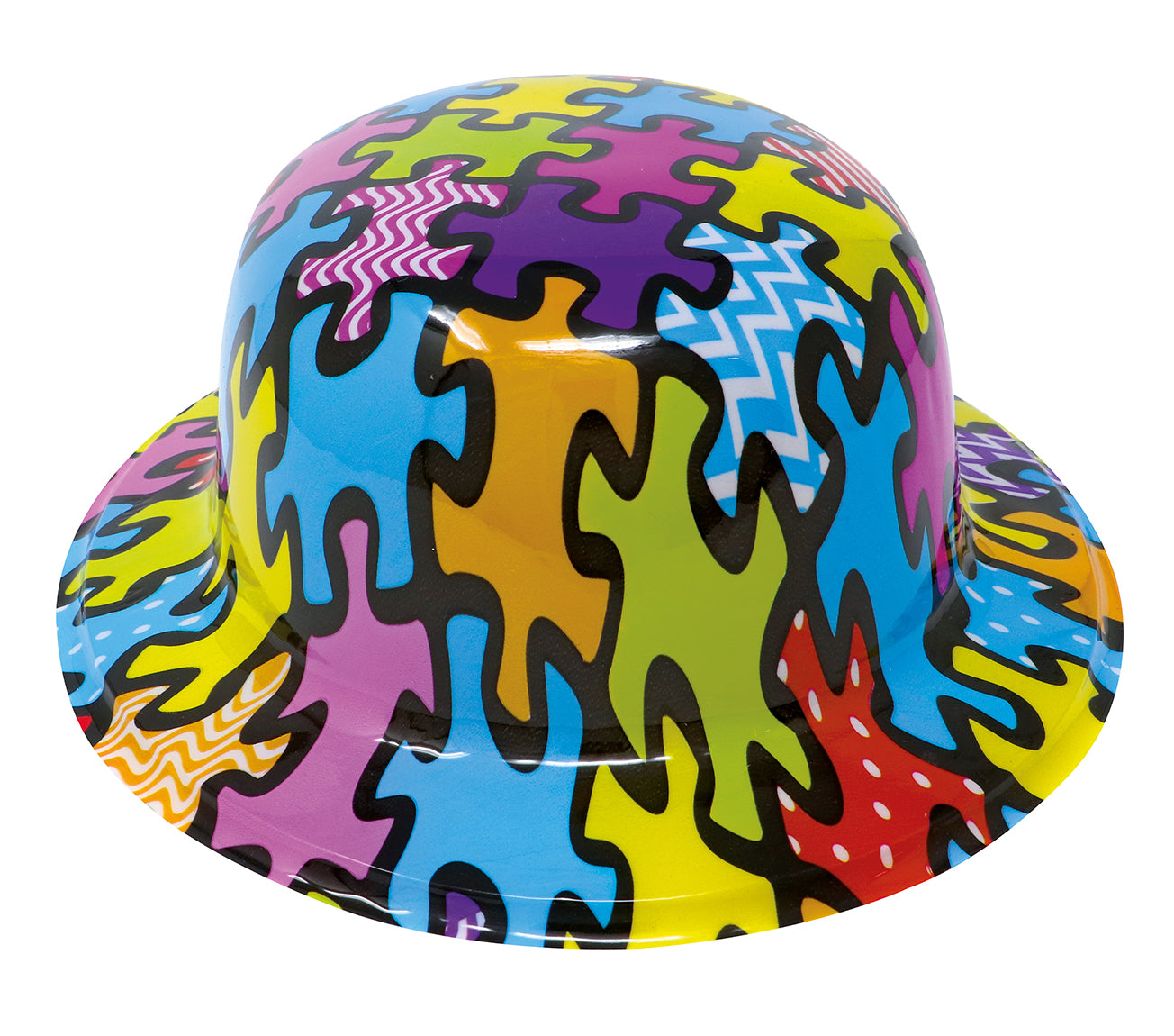 COLOURED BOWLER HAT PVC