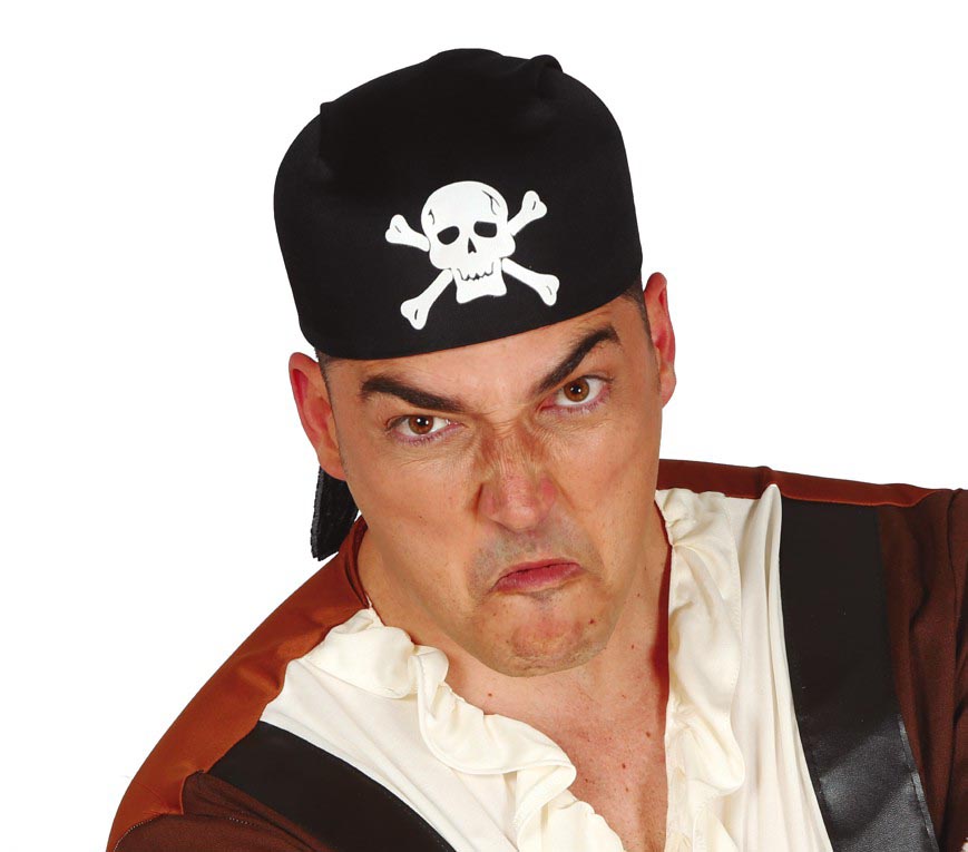 BLACK FABRIC PIRATE HAT