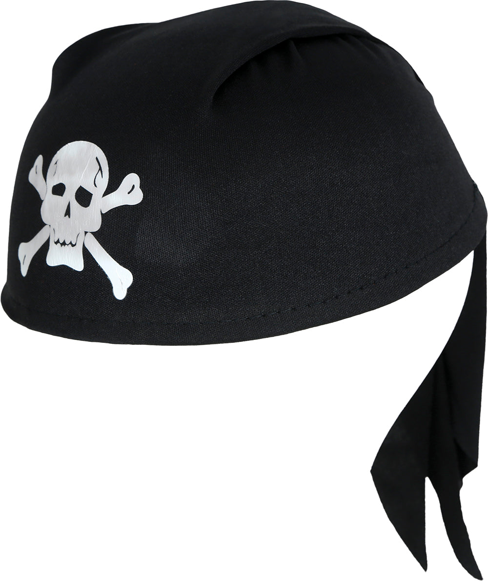 BLACK FABRIC PIRATE HAT
