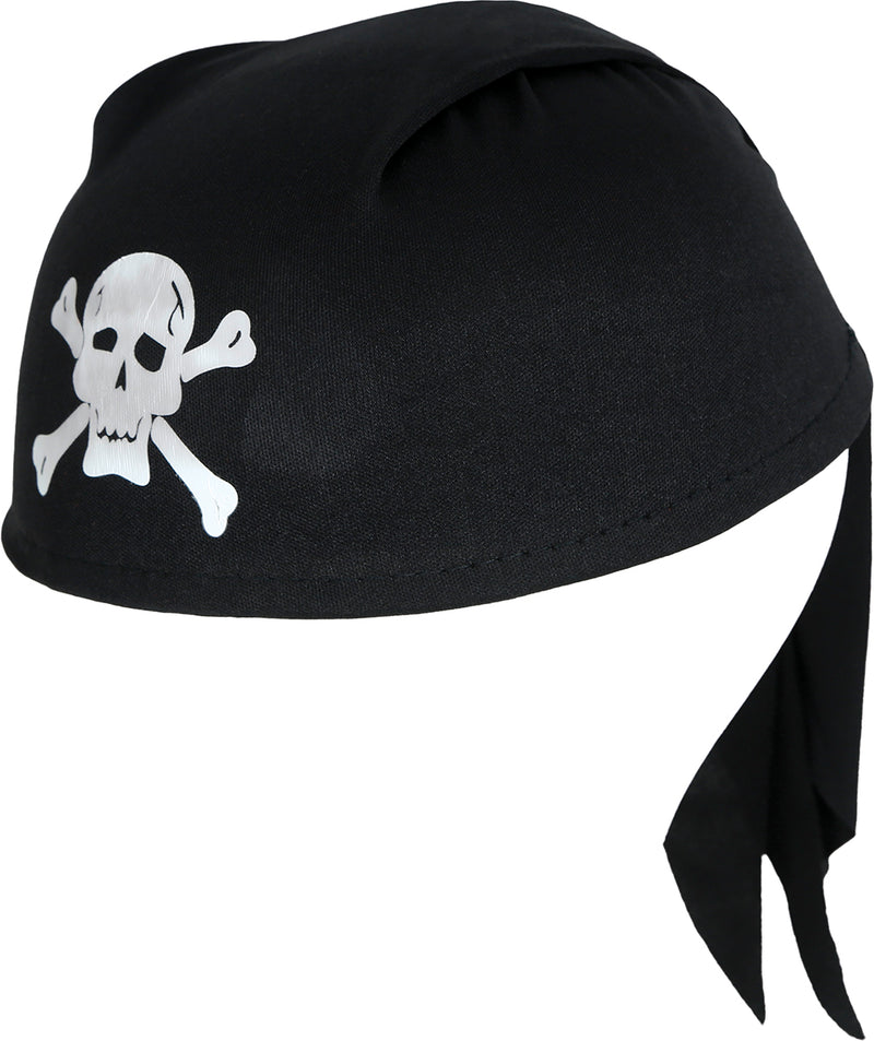 BLACK FABRIC PIRATE HAT